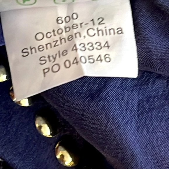 LILLY PULITZER True navy silk gold studded Perla dress size: small - Picture 4 of 6